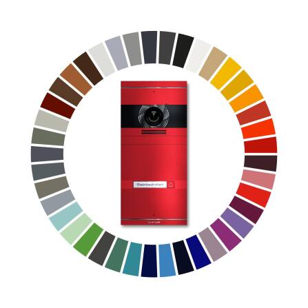 Metzler Vidéphone VDM10 2.0  | Kit complet avec plaque de nom | 1 Bouton de sonnette | Plug & Play | Neo Couleur RAL de choix