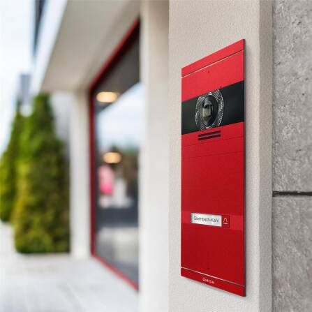 Metzler Vidéphone VDM10 2.0  | Kit complet avec plaque de nom | 1 Bouton de sonnette | Plug & Play | Neo Couleur RAL de choix