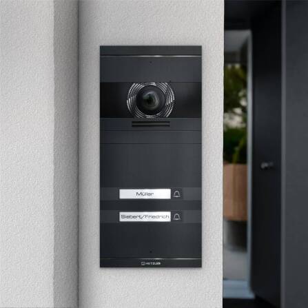 Metzler VDM10 2.0 Video-Türsprechanlage | Komplettset mit austauschbarem Namensschild | 2 Klingeltaster | Plug & Play | Neo