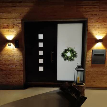 Metzler LED Hausnummer | Außenleuchte mit Hausnummernschild | RAL 7016 Anthrazit | Lumic