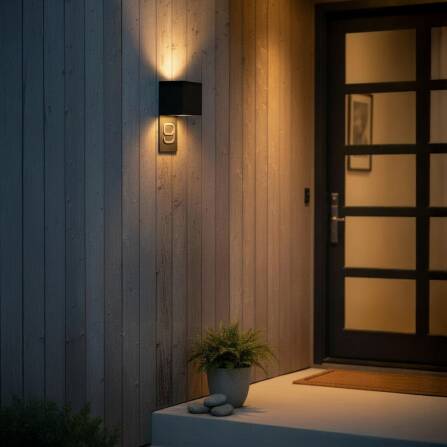 Metzler LED Hausnummer | Außenleuchte mit Hausnummernschild | RAL 7016 Anthrazit | Lumic