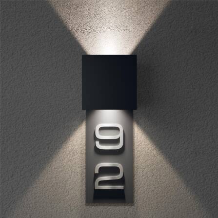 Metzler LED Hausnummer zweistellig | Außenleuchte...