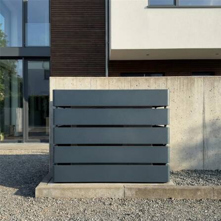Metzler Wärmepumpenabdeckung | Verkleidung für Wärmepumpe modular erweiterbar | RAL 7016 Anthrazit