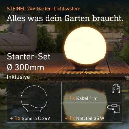LED Kugelleuchte | Sphera C | 24V Garten-Lichtsystem | Starter-Set