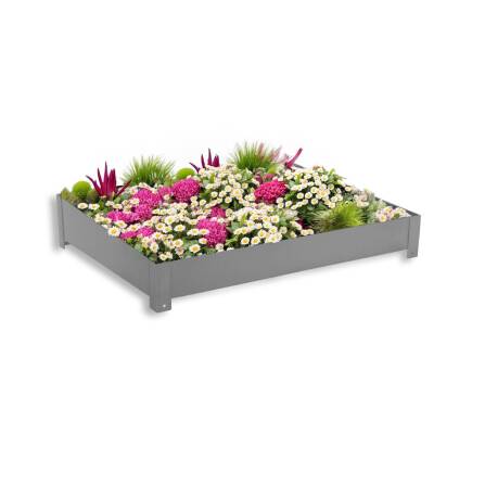 Metzler Pflanzdach für Paketbox | Dachbegrünung für Paketbriefkasten | Grau | für Modellreihe Bispo