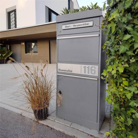Metzler Pflanzdach für Paketbox | Dachbegrünung für Paketbriefkasten | Grau | für Modellreihe Bispo