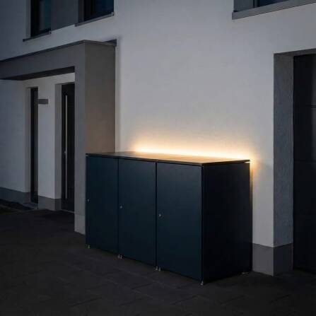 Metzler Indirekte LED-Beleuchtung für Mülltonnenboxen