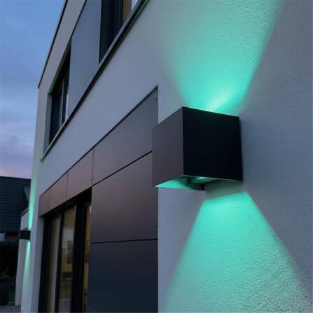 Metzler Up-Down-Light | RGBW | Dimmbar | App-Steuerung | 6,5 W LED Smart-Wandleuchte | Lumic Smart