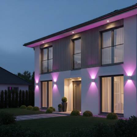 Metzler Up-Down-Light | RGBW | Dimmbar | App-Steuerung | 6,5 W LED Smart-Wandleuchte | Weiß | Lumic Smart