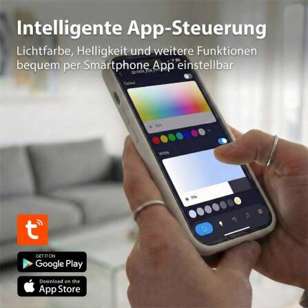 Metzler Up-Down-Light | RGBW | Dimmbar | App-Steuerung | 6,5 W LED Smart-Wandleuchte | RAL 7016 Anthrazit | Lumic Smart