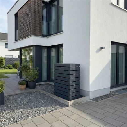 Metzler Wärmepumpenabdeckung | Verkleidung für Wärmepumpe | RAL 7016 Anthrazit