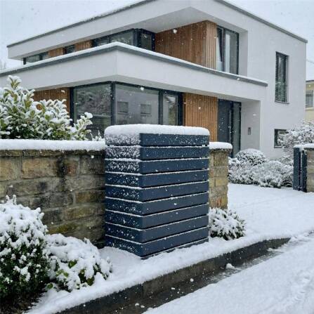 Metzler Wärmepumpenabdeckung | Verkleidung für Wärmepumpe | RAL 7016 Anthrazit