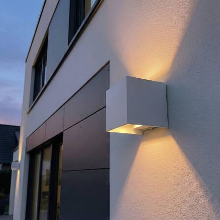 Metzler LED Wandleuchte Up-Down-Light | 6 Watt | LED 3000K Warmweiß | Weiß | Lumic