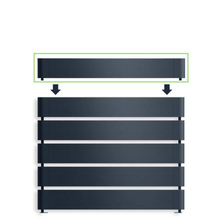 Metzler Modular erweiterbares Segment für die Wärmepumpenabdeckung | Anthrazit