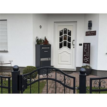 Metzler Pflanzdach für Paketbox | Dachbegrünung für Paketbriefkasten | Anthrazit | für Modellreihe Bispo