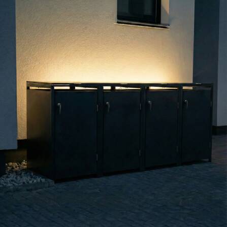 Metzler Indirekte LED-Beleuchtung für alle 4er Mülltonnenboxen