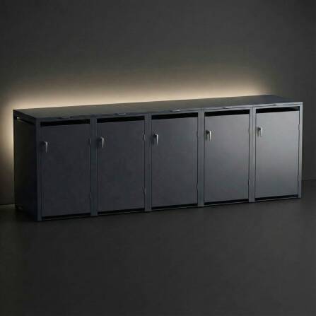 Metzler Indirekte LED-Beleuchtung für alle 5er Mülltonnenboxen