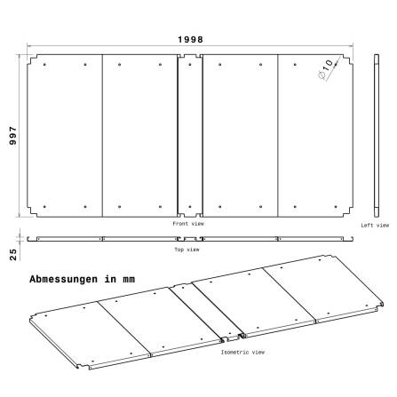 Metzler Zwischenboden für Hochbeete mit den Maßen 206  x 75 x 77 cm