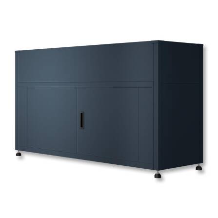 Metzler Hochbeet mit Stauraum | Pulverbeschichtet in Anthrazit RAL 7016 | 160 x 85 x 50 cm