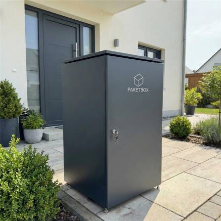 Metzler Paketbox | Extra großes Volumen | Höhenverstellbare Füße | Optionale Beschriftung | Anthrazit | Ben