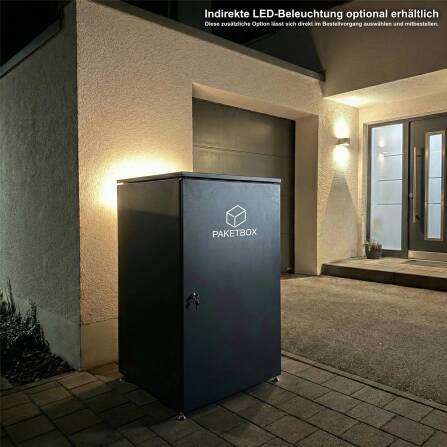 Metzler Paketbox | Extra großes Volumen | Höhenverstellbare Füße | Optionale Beschriftung | Anthrazit | Ben