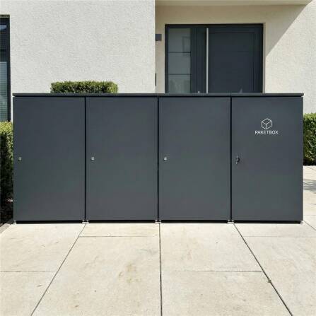 Metzler Paketbox | Extra großes Volumen | Höhenverstellbare Füße | Optionale Beschriftung | Anthrazit | Ben