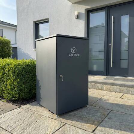 Metzler Paketbox | Extra großes Volumen | Höhenverstellbare Füße | Optionale Beschriftung | Anthrazit | Ben
