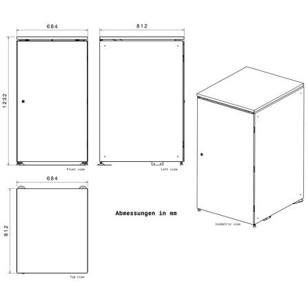 Metzler Mülltonnenbox | 3er mit Paketbox | Extra großes Volumen | Aus Aluminium | Höhenverstellbare Füße | Anthrazit