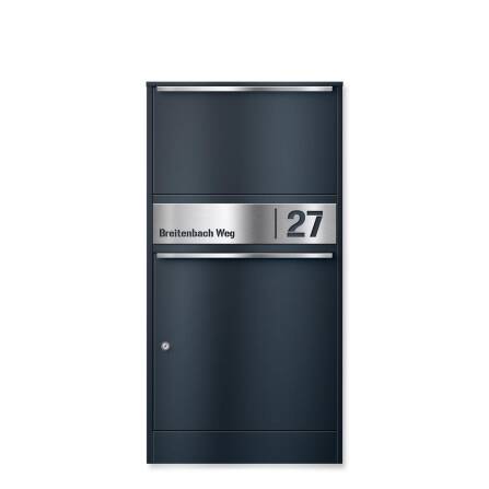 Metzler Boîte à colis | personnalisé avec gravure | inoxydable | Antthracite | Bispo 2