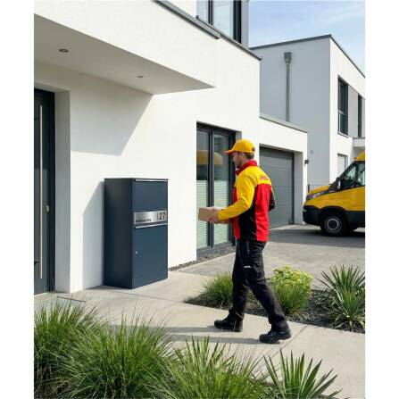 Metzler Boîte à colis | personnalisé avec gravure | inoxydable | Antthracite | Bispo 2