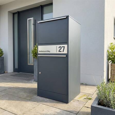 Metzler Boîte à colis | personnalisé avec gravure | inoxydable | Antthracite | Bispo 2