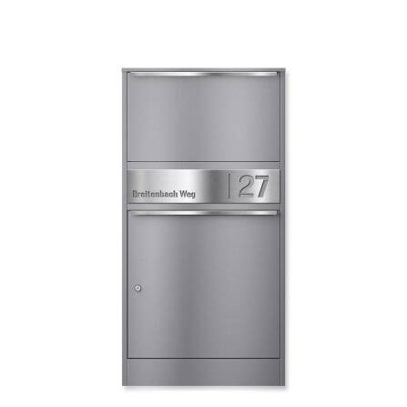Metzler Paketbox | personalisiert mit Gravur | rostfrei | Grau | Bispo 2