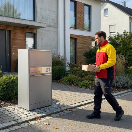 Metzler Paketbox | personalisiert mit Gravur | rostfrei | Grau | Bispo 2