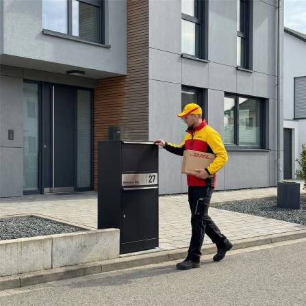 Metzler Paketbox | personalisiert mit Gravur | rostfrei | Schwarz | Bispo 2