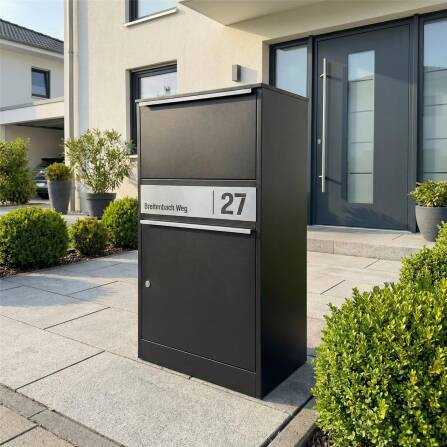 Metzler Paketbox | personalisiert mit Gravur | rostfrei | Schwarz | Bispo 2