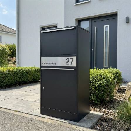 Metzler Paketbox | personalisiert mit Gravur | rostfrei | Schwarz | Bispo 2