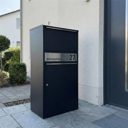 Metzler Paketbox | personalisiert mit Gravur | rostfrei | Schwarz | Bispo 2