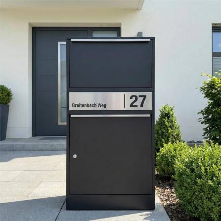 Metzler Paketbox | personalisiert mit Gravur | rostfrei | Schwarz | Bispo 2
