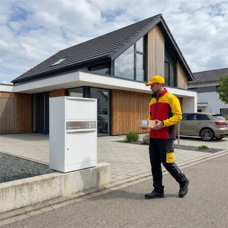 Metzler Paketbox | personalisiert mit Gravur | rostfrei | Weiß | Bispo 2