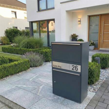 Metzler Paketbox XL personalisiert mit Gravur | Paketkasten rostfrei | Bispo Max 2