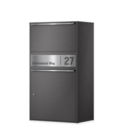 Metzler Paketbox XL personalisiert mit Gravur | Paketkasten rostfrei | Eisenglimmer | Bispo Max 2