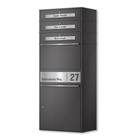 Metzler Paketbox XL mit 3 Briefkästen | Paketkasten...