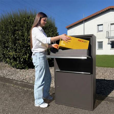 Metzler Paketbox XL | Paketkasten rostfrei | Eisenglimmer | Bispo Max