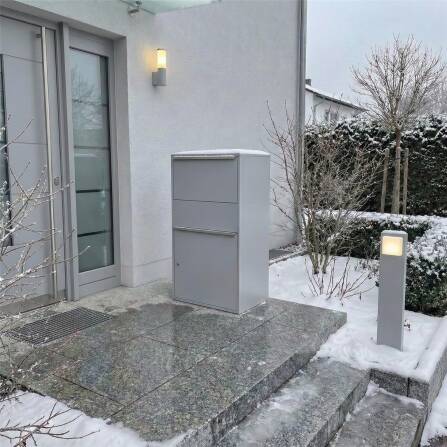 Metzler Paketbox XL | Paketkasten rostfrei | Grau | Bispo Max