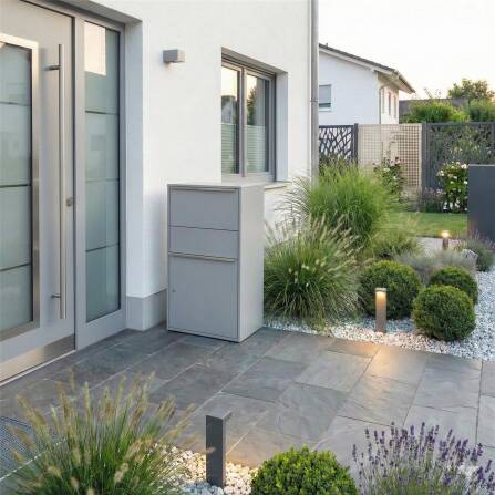 Metzler Paketbox XL | Paketkasten rostfrei | Grau | Bispo Max