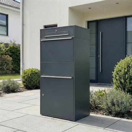 Metzler Paketbox XL mit Briefkasten | Paketkasten rostfrei | Bispo Max