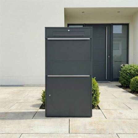 Metzler Paketbox XL mit Briefkasten | Paketkasten rostfrei | Bispo Max