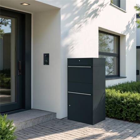 Metzler Paketbox XL mit Briefkasten | Paketkasten rostfrei | Bispo Max