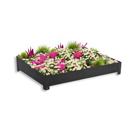Metzler Pflanzdach für Paketbox | Dachbegrünung für Paketbriefkasten | Tiefschwarz | für Modellreihe Bispo