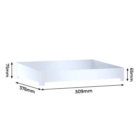 Metzler Pflanzdach für Paketbox | Dachbegrünung für Paketbriefkasten | Verkehrsweiß | für Modellreihe Bispo